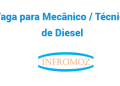 Vaga para Mecânico/Técnico de Diesel