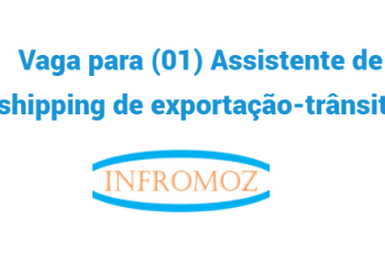 Vaga para (01) Assistente de shipping de exportação-trânsito