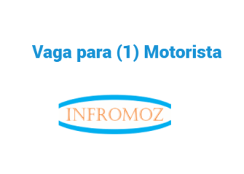 Vaga para (1) Motorista