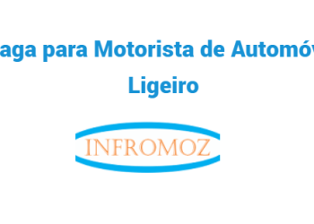 Vaga para (1) Motorista de Automóvel Ligeiro
