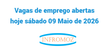 Vagas de emprego abertas hoje sábado 09 Maio de 2026