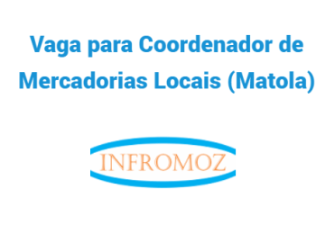 Vaga para Coordenador de Mercadorias Locais (Matola)