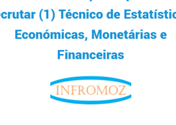O Banco de Moçambique está a recrutar (1) Técnico de Estatísticas Económicas, Monetárias e Financeiras